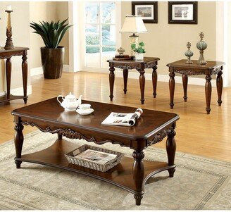 Rity Traditional Cherry 48-inch Wood 3-Piece Accent Table Set