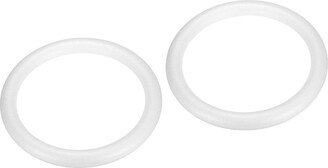 Unique Bargains 7.7 Inch Foam Wreath Forms Round Craft Rings for DIY Art Crafts Pack of 2 - White