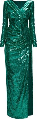 Angelika Jozefczyk Sequin Evening Gown Aurora Emerald Green