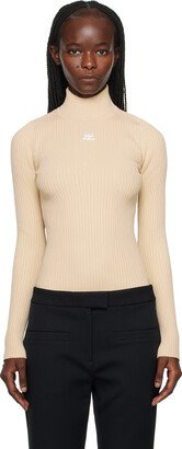 Beige Patch Turtleneck