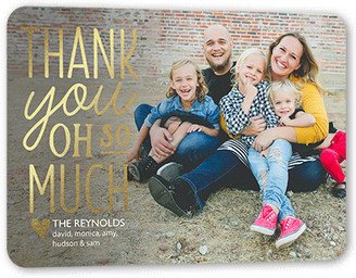 Thank You Cards: Polished Gratitude Thank You Card, Gold Foil, Matte, Signature Smooth Cardstock, Rounded