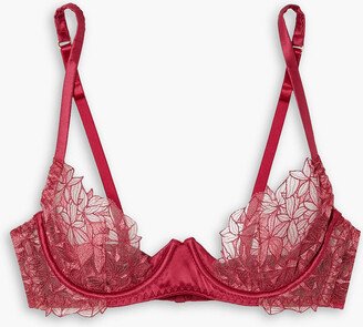 Coco de Mer London + Killing Eve Vienna embroidered tulle and satin underwired bra