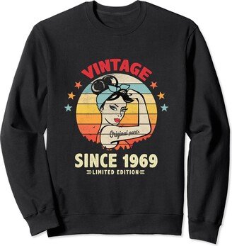 LUCKYSTAR EXPRESS 55th Birthday Women Men Vintage Since 1969 55 Year Old Sweatshirt