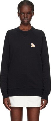 Black Chillax Fox Patch Sweatshirt