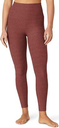 Spacedye High Waisted Midi Leggings (Grape Rose Heather) Women's Casual Pants