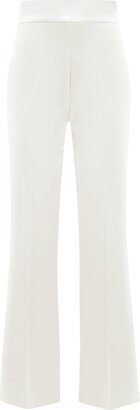 Tia Dorraine Rare Pearl Satin Waistband Flared Trousers