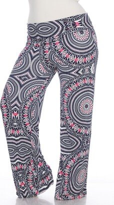 Plus Size Geometric Print Palazzo Pants