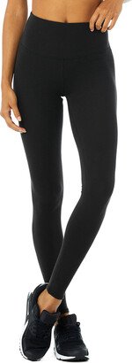 High-Waist Micro Waffle LowKey Legging in Black, Size: 2XS