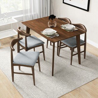 Ashcroft Imports LLC Winsor Modern Solid Wood Dining Table and Chair Set Dining Room Furniture Set-AA