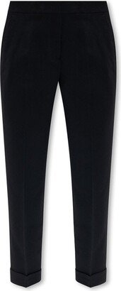 Pleat Front Cropped Trousers