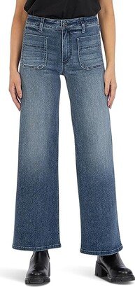 Jean High-Rise Flare Patch Pocket in Obtainable (Obtainable) Women's Jeans