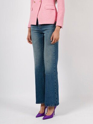 Gradient Effect Flared Jeans