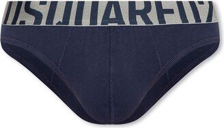 Logo Waistband Stretch Briefs-AH