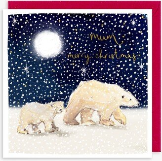 Louise Mulgrew Designs Polar Bears Mum Christmas Card