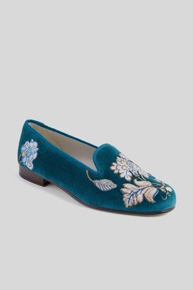 Stubbs & Wootton Ink Blue Velvet Banyan Slippers