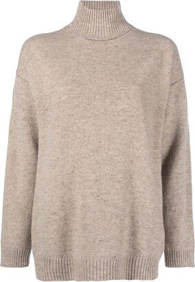 Turtleneck Knit Jumper-AC