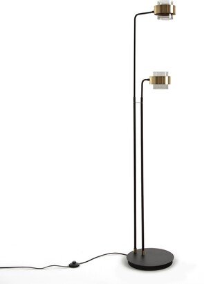 La Redoute Interieurs Botello Metal & Glass Reading Floor Lamp with Adjustable Arms