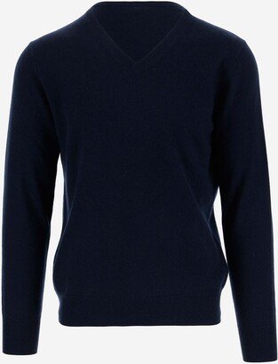 Cashmere V-neck Sweater-AQ