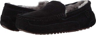 FIRESIDE by Dearfoams Melbourne Genuine Shearling Moccasin (Black) Men's Slippers