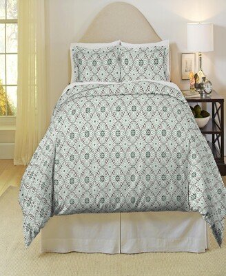 Ankara Print Heavy Weight Cotton Flannel Duvet Cover Set, Full/Queen