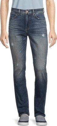 Brando Slim Fit Distressed High Rise Jeans