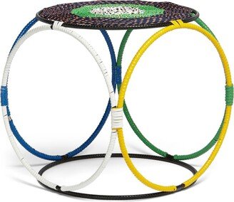 Colour-Block Woven Stool-Table