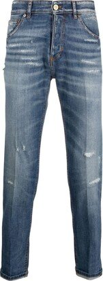 PT Torino Distressed Mid-Rise Slim-Fit Jeans