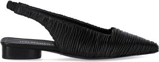 Fold Black Slingback Ballet Flat Shoe