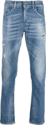 Whiskering-Effect Cotton Jeans