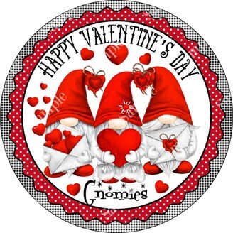 Valentine's Day Gnomies Gnome Sign | Door Hanger Valentine Home Decor Wreath Supplies