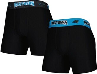 Men's Concepts Sport Black, Blue Carolina Panthers 2-Pack Boxer Briefs Set - Black, Blue