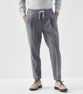 Wool Tailored Drawstring Trousers