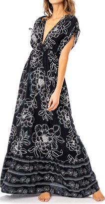 Serenna Ink Botanicals Cover-Up Maxi Dress