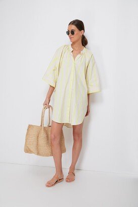 Pomander Place Yellow and Tan Stripe Pia Coverup