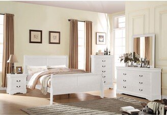 Furniture Louis Philippe Bed, White