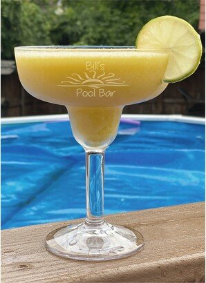 Durable Polycarbonate Large Margarita Glass, Personalized 16 Ounce Margarita, Bachelorette Party, Tiki Bar, Boaters, Outdoor Patio Glassware