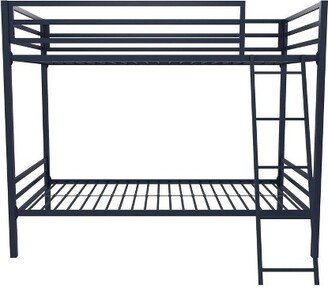 Twin over Twin Maxwell Kids' Metal Bunk Bed Navy Blue