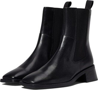 Blanca Leather Chelsea Bootie (Black) Women's Shoes