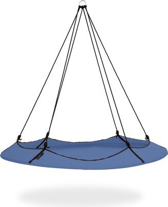 Hangout Pod Free-Hanging Transportable Circular Family Hammock Bed, Ink Blue