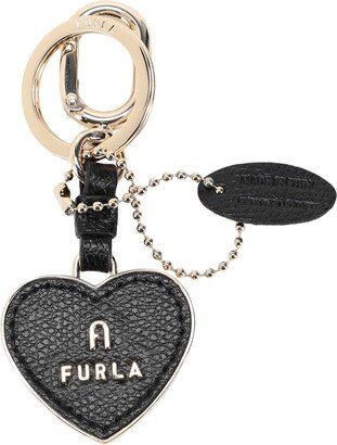 Magnolia Keyring Heart - Metallo+ares Key Ring Black