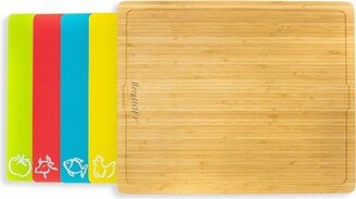 4-Piece Insert & Bamboo Cutting Board Set