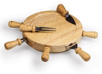 Cheese Boards Mariner 5-Piece Lazy Susan & Knives Set