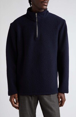 DE BONNE FACTURE Half Zip Wool Sweater