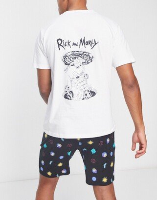 Urban Threads Rick And Morty short pajama set in black