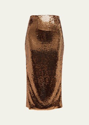 Holmes Sequin Midi Pencil Skirt-AA