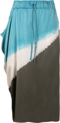 Uma | Raquel Davidowicz Tie-Dye Print Midi Skirt