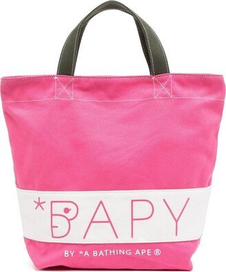 Logo-Print Beach Bag-AB