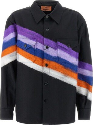 Striped Buttoned Overshirt