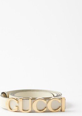 Logo-buckle Leather Belt-BI