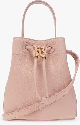 Leather Bucket Bag - Pink